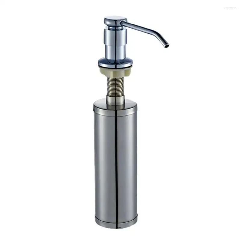 Liquid Soap Dispenser Kitchen Sink Detergent Bottle Stainless Steel Dish Lotion Container