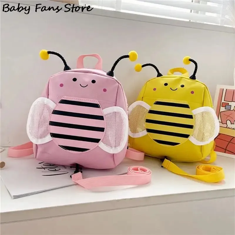 Sacs à dos Dessin animé abeille cartable harnais de sécurité sac à dos enfants marche gardien sangle bébé enfants AntiLost laisse sac 231019