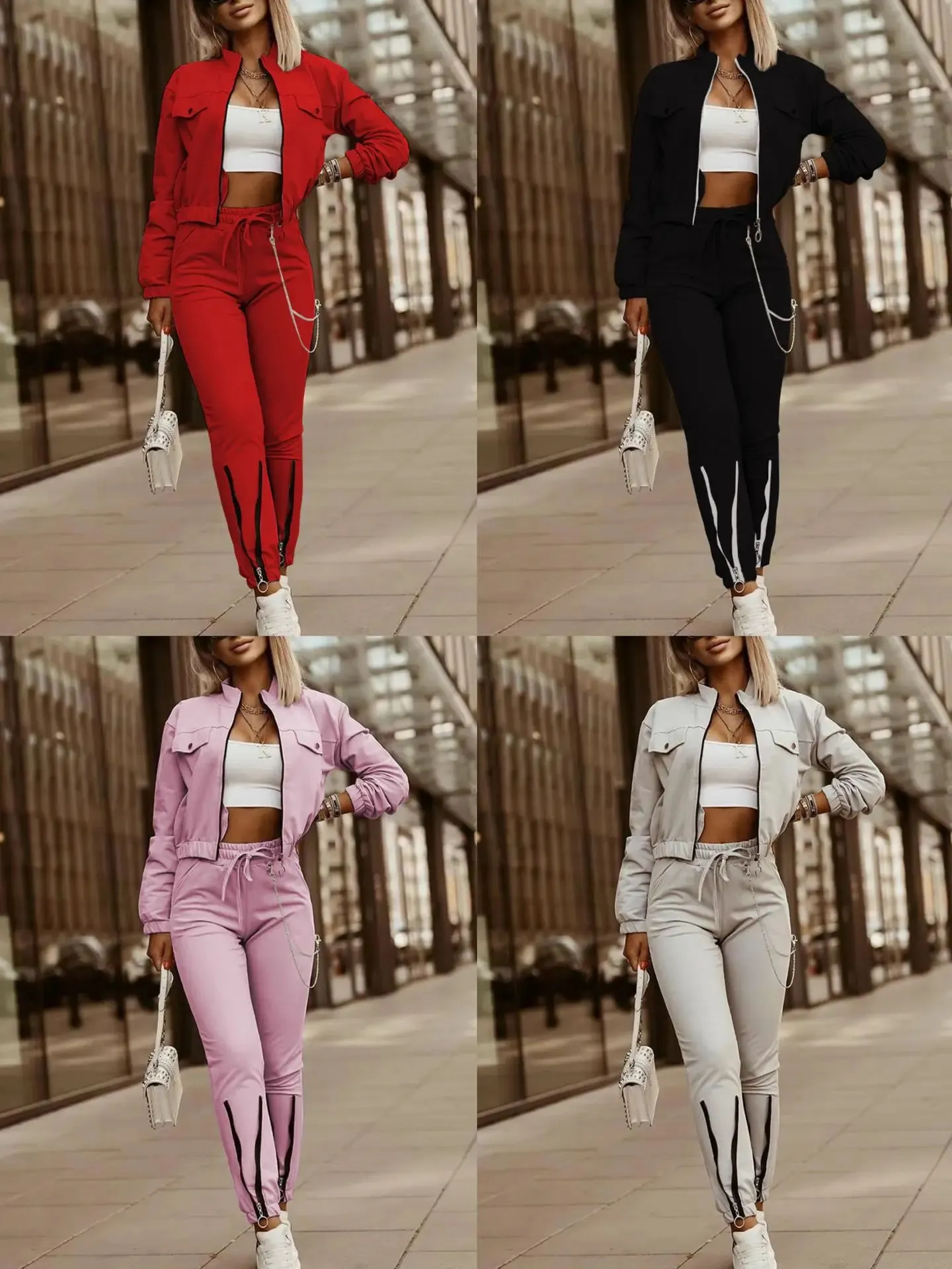 Women's Tracksuit Set - Cozy 2-Piece Outfit, Fall/Winter Loungewear ...