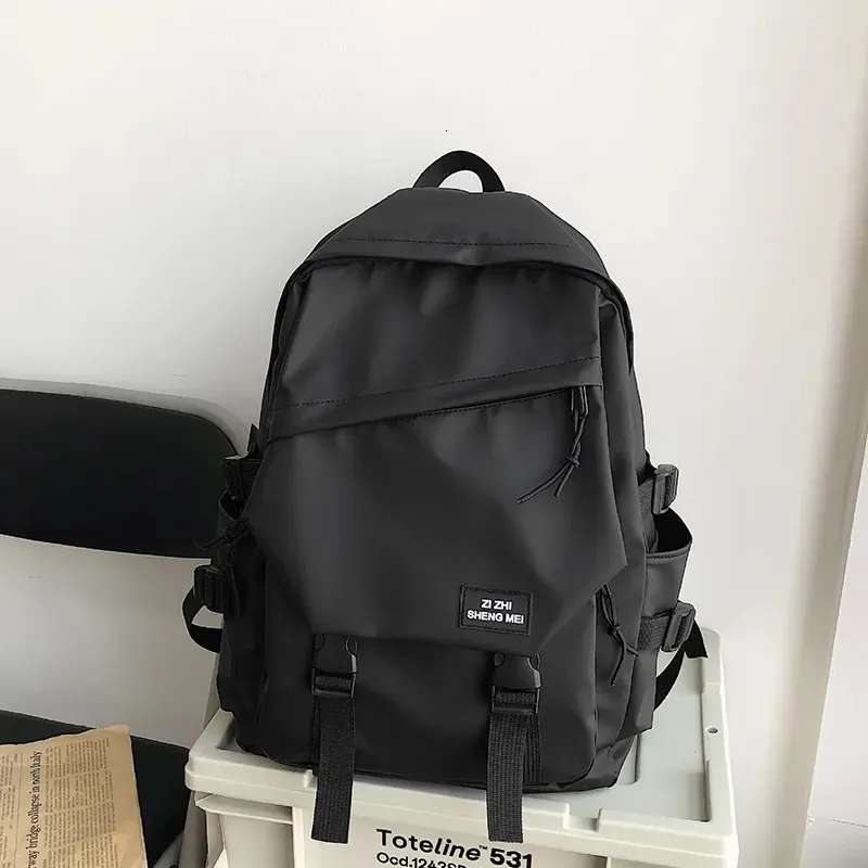 Schultaschen Pu-Leder Casual Rucksack Männer College Schultaschen Unisex Wasserdichte Notebook-Rucksäcke Luxus-Designer-Laptop-Tasche für Männer 231018