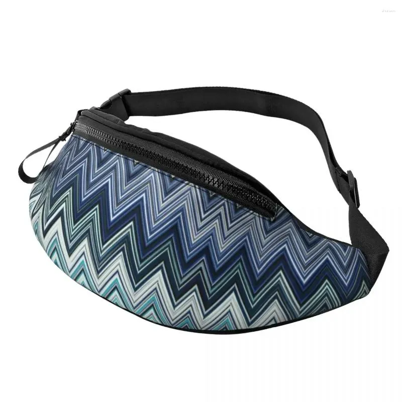 Marsupi Home ZigZag Marsupio multicolore Borsa a tracolla geometrica chic personalizzata Uomo Donna Marsupio per telefono da corsa