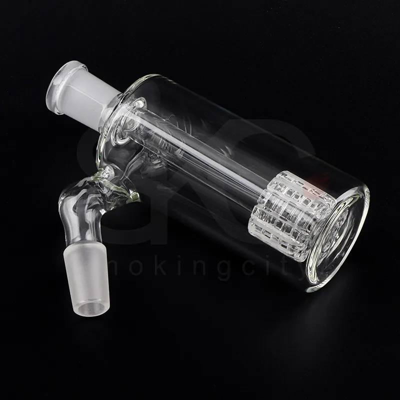 Raccoglitore di cenere di vetro da 14mm 18mm Raccoglitore di cenere da 4,5 pollici Spessore Pyrex trasparente Gorgogliatore Ashcatcher con ciotola di vetro Gancio a J tubi Bong ad acqua