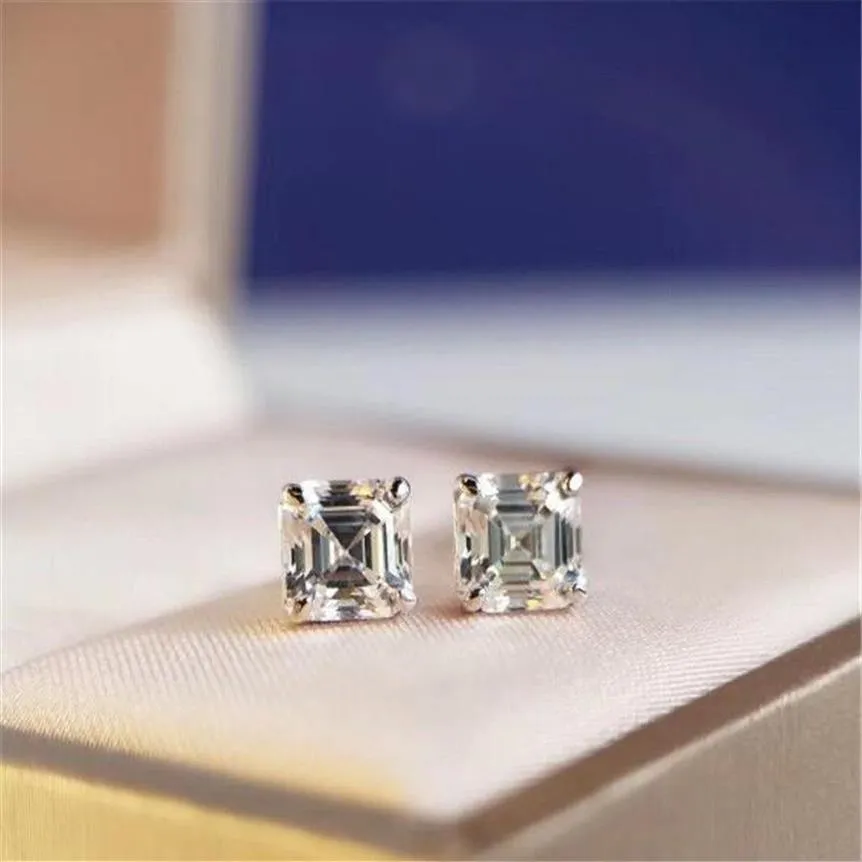 Wedding Engagement Jewelry Stud Earrings Silver Plated Material Foundation Diamond Drill Stud Earrings B V 2377