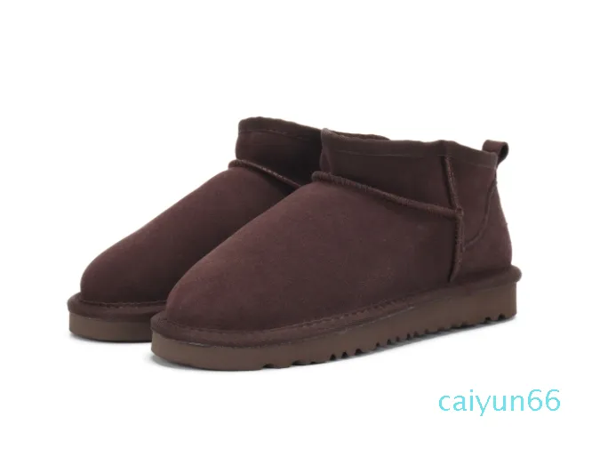 Quente Austrália Pele de Carneiro Couro Ultra Mini Designer Botas Mulheres Inverno Botas de Neve Plataforma Salto Tornozelo Lã Pele Australiana Bota Castanha Mostarda Semente