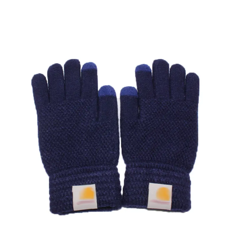 Guanti a maglia Designer classico Designer autunno Solido Colore solido Europeo e americano Lettera Coppia Mittens Moda invernale moda Five Finger Glove