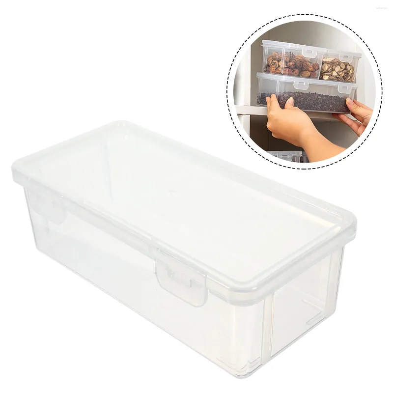 Plates Plastic Trash Can Lid Bread Storage Box Fridge Sealing Case Machine Fresh Keep Holder Fruit Canister