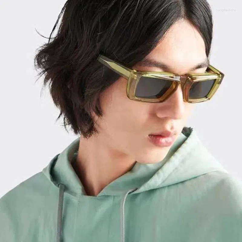 サングラスOulylan Fashion Square Alien Y2K Women Sun Glasses Trendy Cool -ultraviolet Sunglas