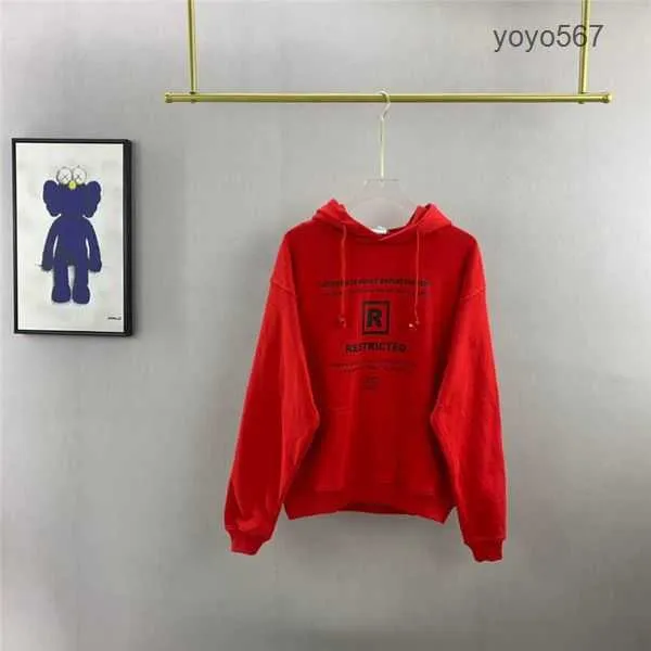 Sweatshirts tungt tygskumtryck Vetements hoodie män kvinnor 1 hög kvalitet överdimensionerad huva veterinär pullover mode m64l