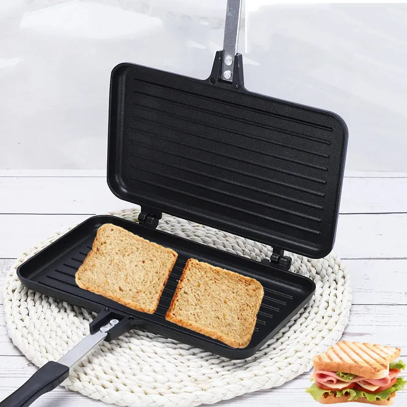 Moules de cuisson Double face poêle antiadhésive fabricant de sable gaufre crêpe Snack plaque de cuisson pain Barbecue plaque cuisine outils de cuisson 231018