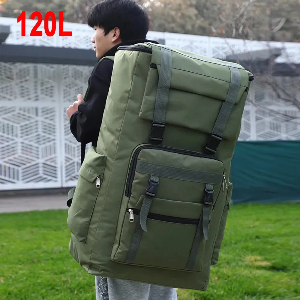 Mochila 120L Grande Saco Militar Tático Mochila Ao Ar Livre À Prova D 'Água Assalto Bagagem Sacos Esporte Trekking Camping Travel Bag Homens X224A 231018