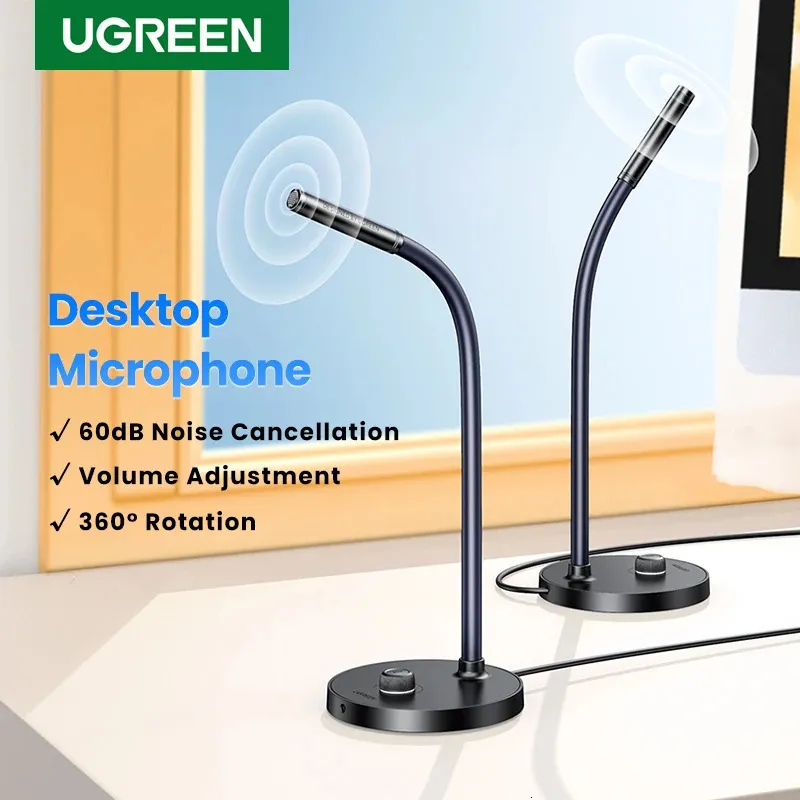 Talkie-walkie UGREEN Microphone USB ordinateur de bureau micro PC pour YouTube Streaming Podcasting micro de jeu pour Mac Windows Microphones Audio 231018