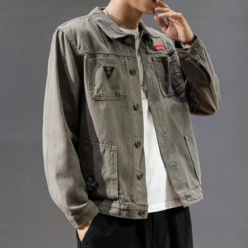 DHgate.com:Mens Black Denim Jacket Casual Fashionable Korean