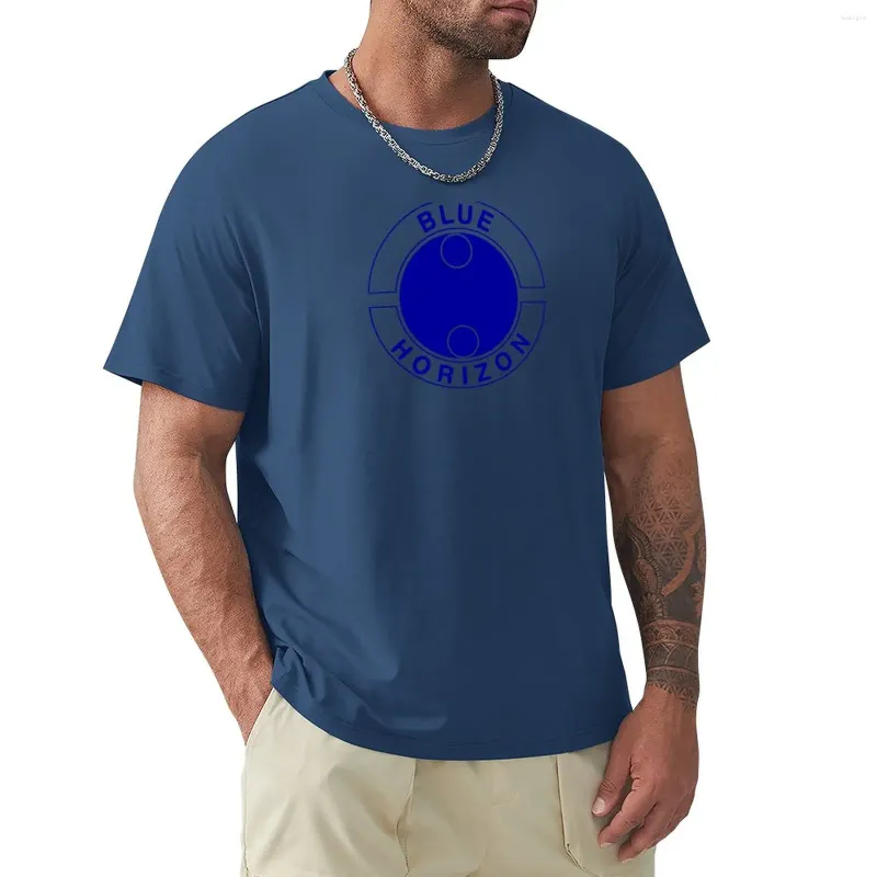 Herenpolo's Blue Horizon Label T-shirt Vintage kleding Dierenprint shirt voor jongens Effen witte T-shirts heren