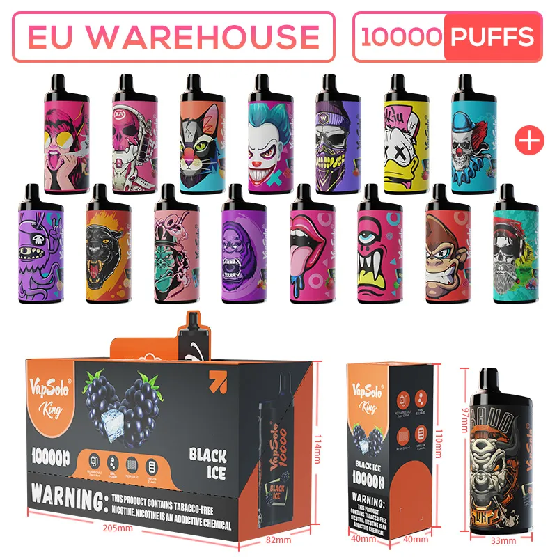 EU Warehouse Vapsolo Vaper Desechables Vape Pen 2% 5% Elektroniska cigaretter 20 ml POD MED MESH COIL 28 Färger Laddningsbar luftflödesjusterbar enhet
