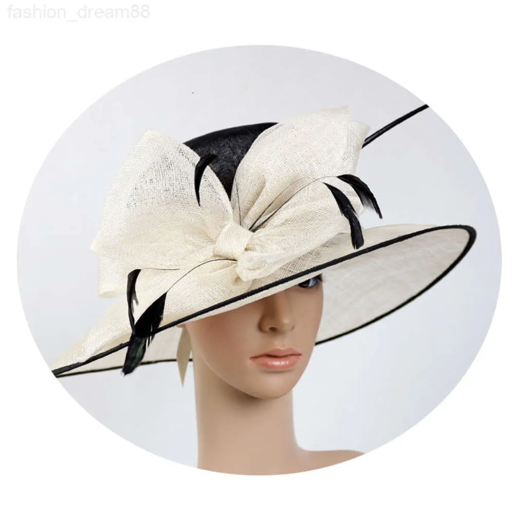 Nytt Tea Party Fascinator Designs Hair Bands Church Kentucky Derby Sinamay Hats for Women Bridal Ladies Wedding