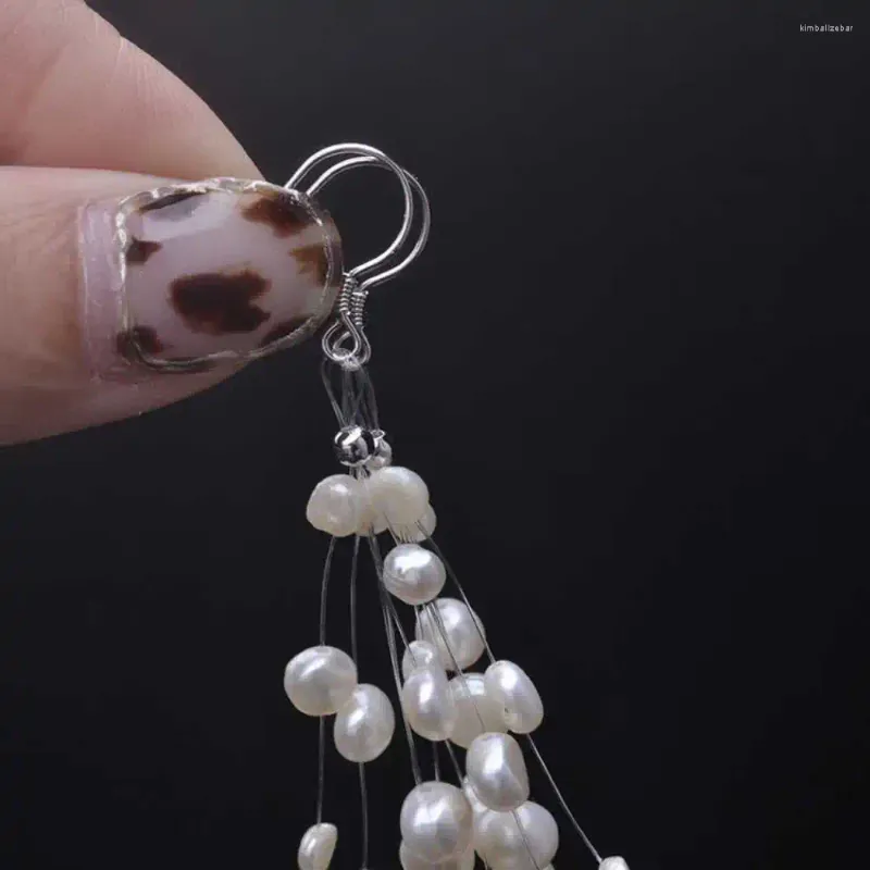 Dangle Earrings Natural Freshwater Pearl Grapes Cluster Eardrop Lucky Aquaculture Halloween Mother's Day Party Women