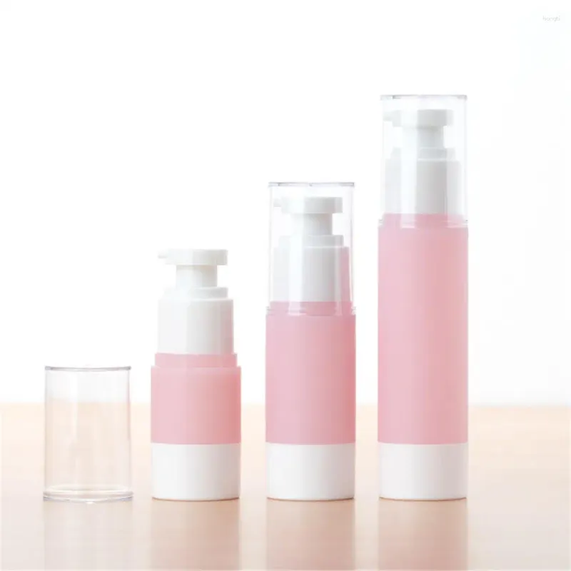 Bouteilles de stockage rose résistant à la lumière, sous-bouteille de Lotion sous vide, fond de teint liquide, correcteur, Spray cosmétique, bouteille vide rechargeable