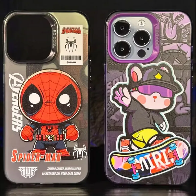 Coque de téléphone à dessin animé, étui arrière pour iPhone 15Pro Max 14 Pro Max Mini 12 13 14 15 Plus, nouvelle collection