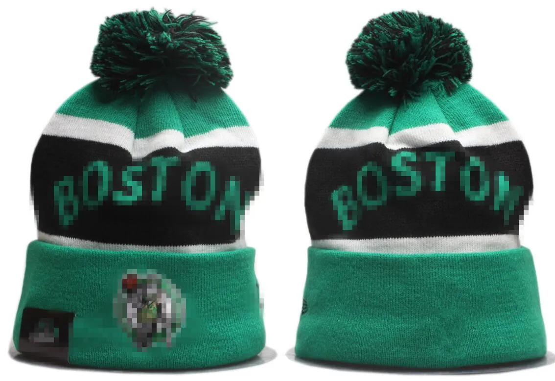 Celtics Beanies Boston Kuzey Amerika Basketbol Takımı Yan Yama Kış Yün Spor Örgü Şapkas Kapları A2