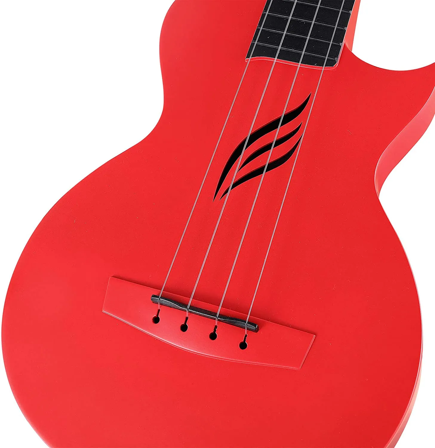 Enya Nova-Ukulele Intelligent Acoustic Guitar red, 4 Strings, Carbon Fiber, Beginner Instrument, 23", U, 23"