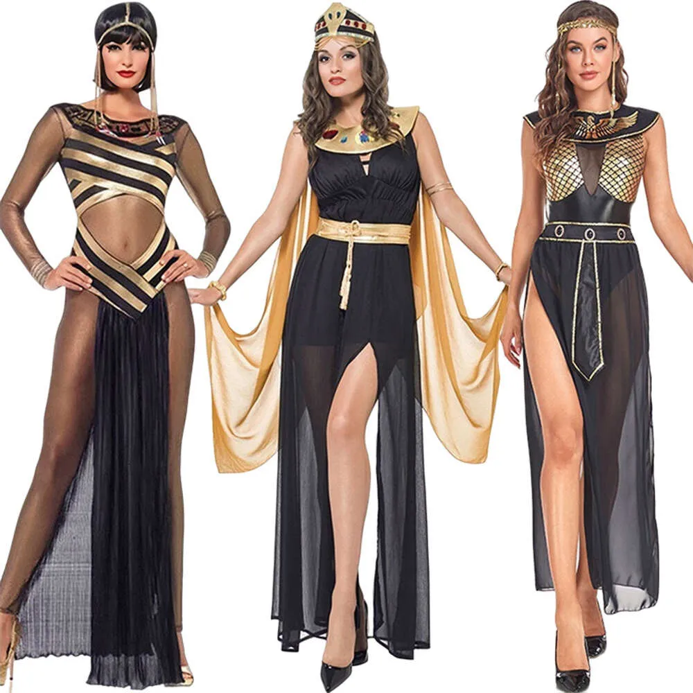 Medieval Queen Cleopatra Kostiumy dla dorosłych kobiet starożytne egipskie faraon cosplay odzież Halloween Egipt Księżniczka fantazyjna dresscosplay