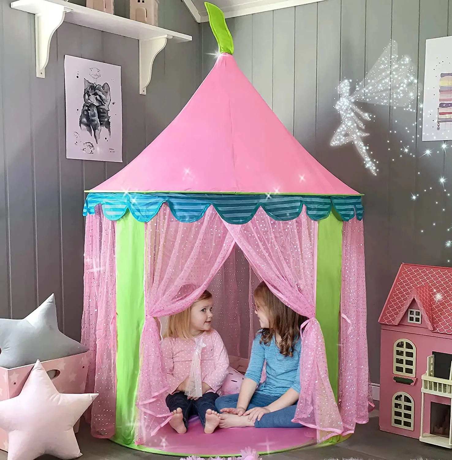 Foldable Play Tent For Kids Teepee Smyths Toys Bed Canopy With Ball Pit