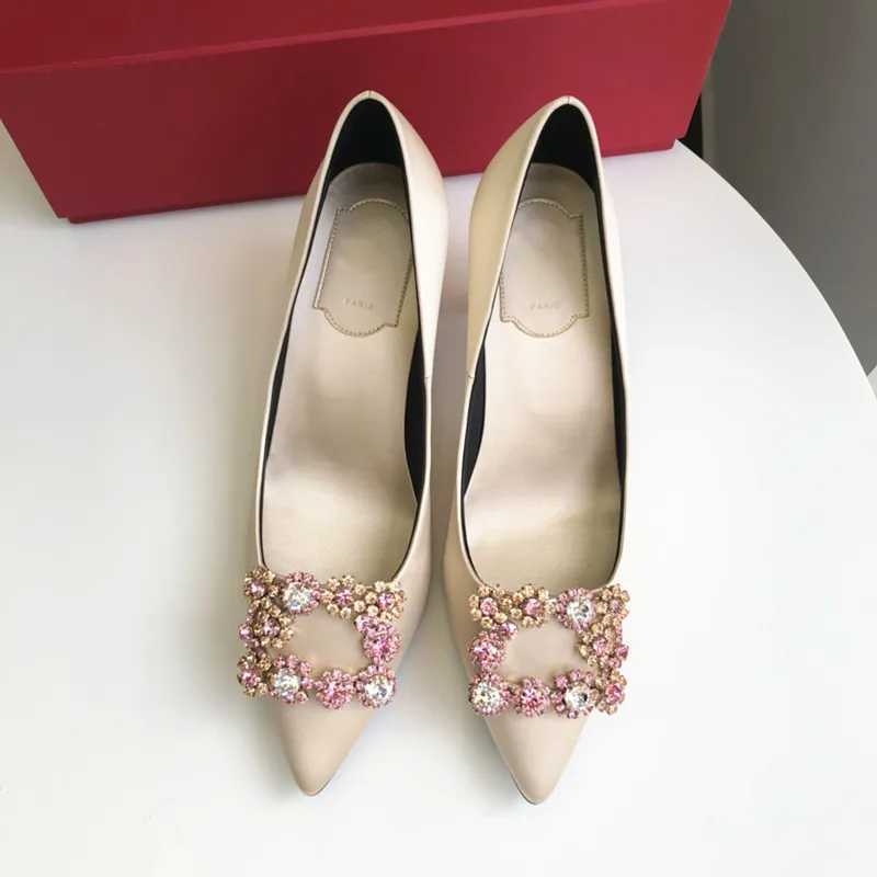 Golden Rhinestone Crystal Expellised Sandals Heeled Stiletto Obcasy dla kobiet imprezowe buty wieczorne otwarte palce lustrzane luksusowe projektanci luksusowe projektanci