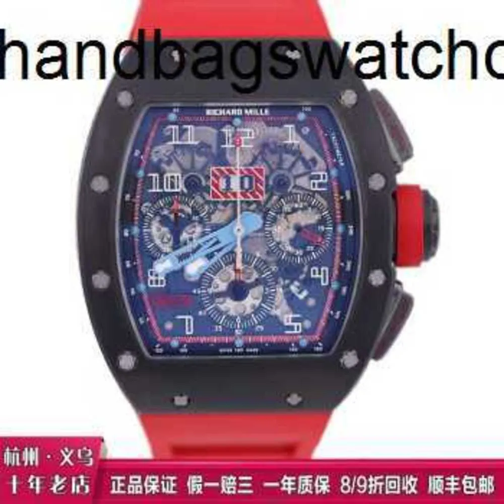 Richardmill Horloge Automatische mechanische horloges Richar Miller Rm011 Mens Titanium Metal Timing Dynamische opslagmachines Zwitserse luxe Wereldwijde limiet van 9 Enkele frj