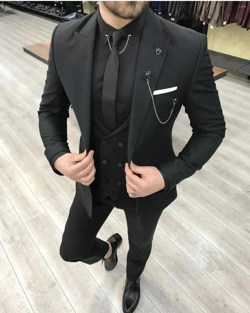 New Costume Slim Fit Men Mens Suits Online Slim Fit Business Mens Suits  Online Groom Black Tuxedos For From Prommall, $216.59 | DHgate.Com