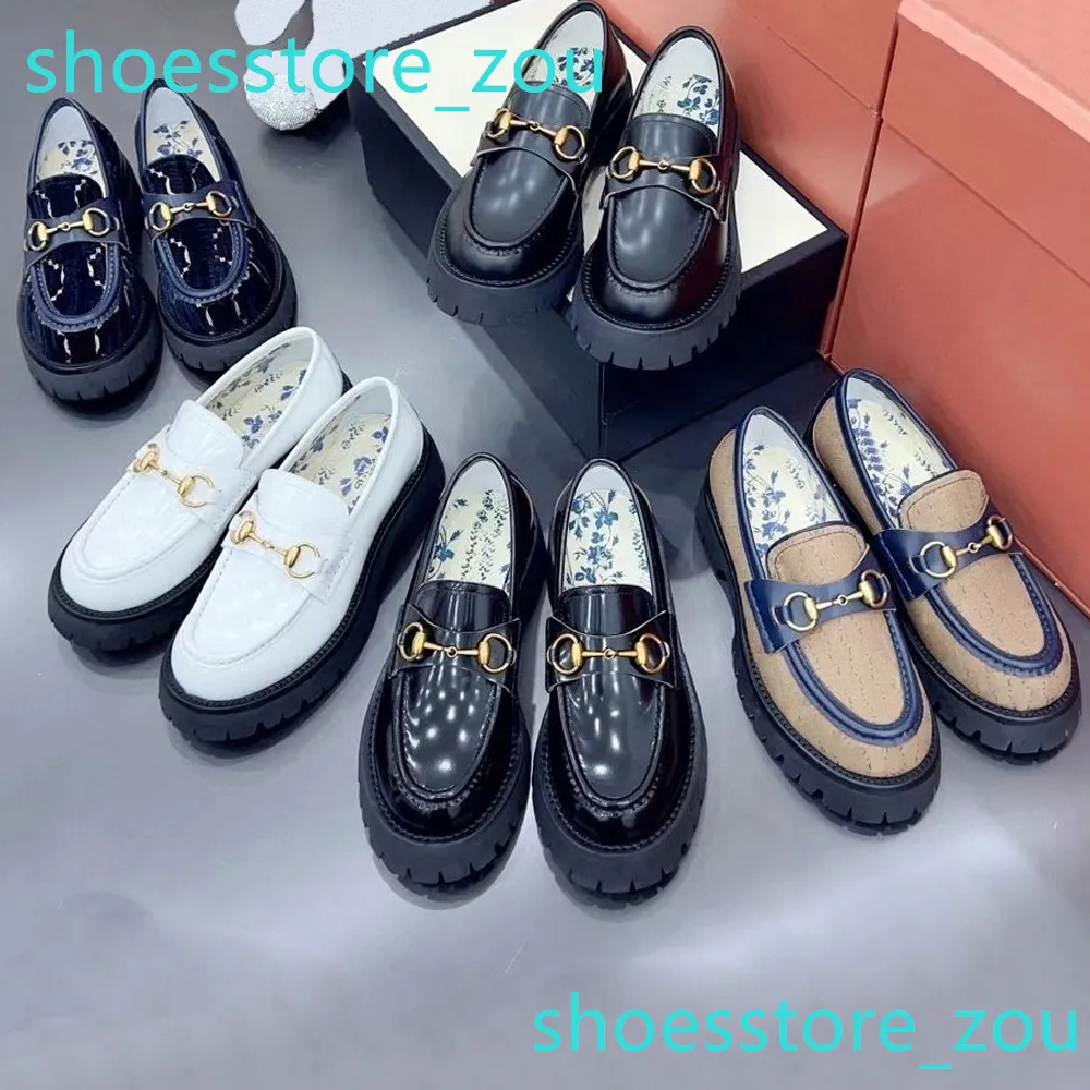 Chaussures habillées Designer de luxe chaussures habillées à fond épais mocassins en cuir chaussures de sport haut de gamme confortable noir tête ronde cuir de veau verni 4.5cm taille 35-41