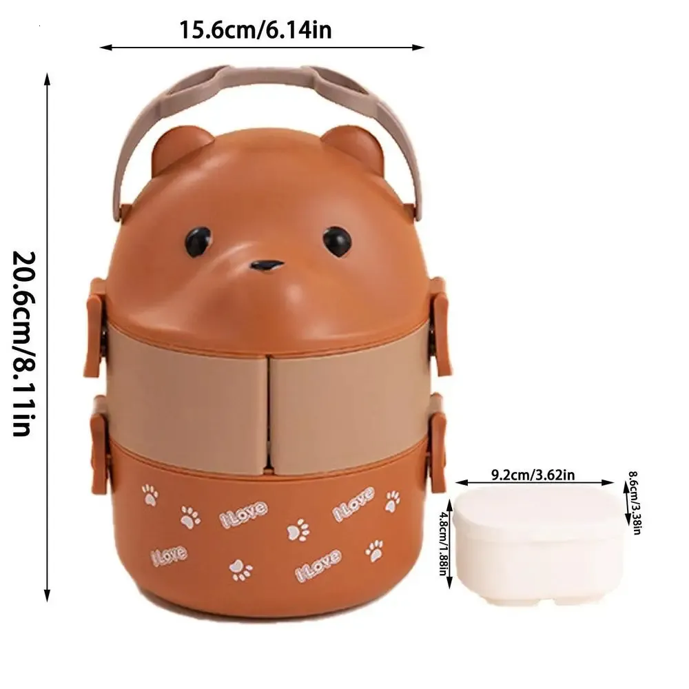 Portable Insulated Adorable Home Bento Set With Cartoon Eyeglass Bear Shape  Ideal For Kids Food Storage 231013 From Tuo09, $11.73