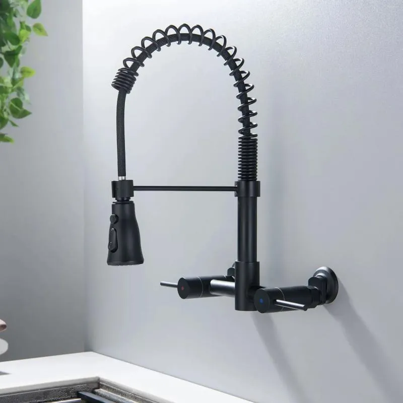 Grifo cocina pared negro sale