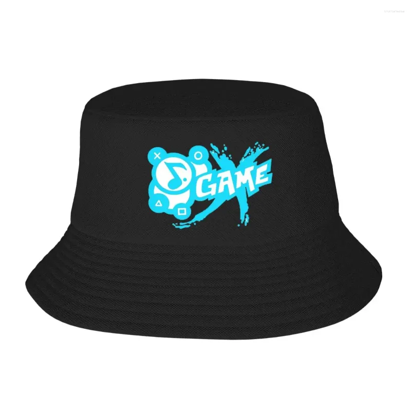 Bérets Game Logo TEAL BET HAT PANAMA pour l'homme femme Bob Chapeaux Hip Hop Fisherman Summer Beach Fishing Unisexe Caps