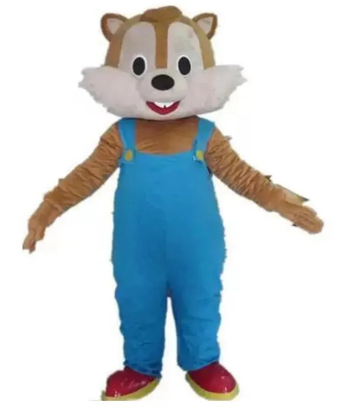 2024 nuovi costumi della mascotte Fabbrica nuovi pantaloni blu per adulti costume da mascotte scoiattolo da indossare per adulti