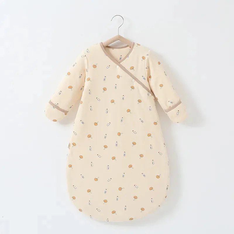 Uyku tulumları bebek doğdu% 100 pamuk uyku tulumu çocuklar için doğdu kış anti-tekme yorgan yumuşak sıcak çocuk pijama 231017