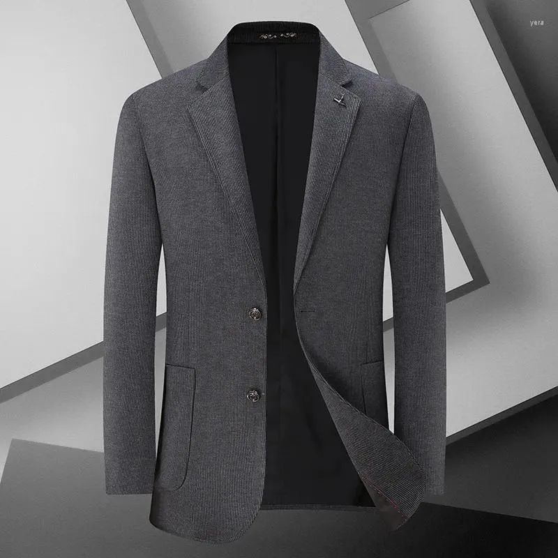 Mäns kostymer 2023 Autumn Plus storlek 6xl 7xl Casual Blazer Gray Loose Classic Style Fashion Business Man Brand Suit Jacket