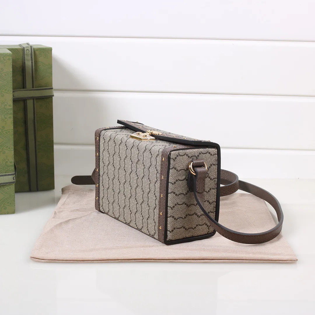 Designer Bag Mini Box Bag Flap Women Crossbody Bag Men Ms Shoulder Bags Vintage Small Square Box Designers Handbag Mini Suitcase Fashion Camera Bags18.5*10.5*7.5cm