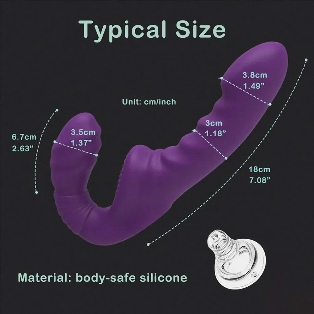 Vibrators Strapless Strap On Dildo With Remote... From Gou05, $21.65