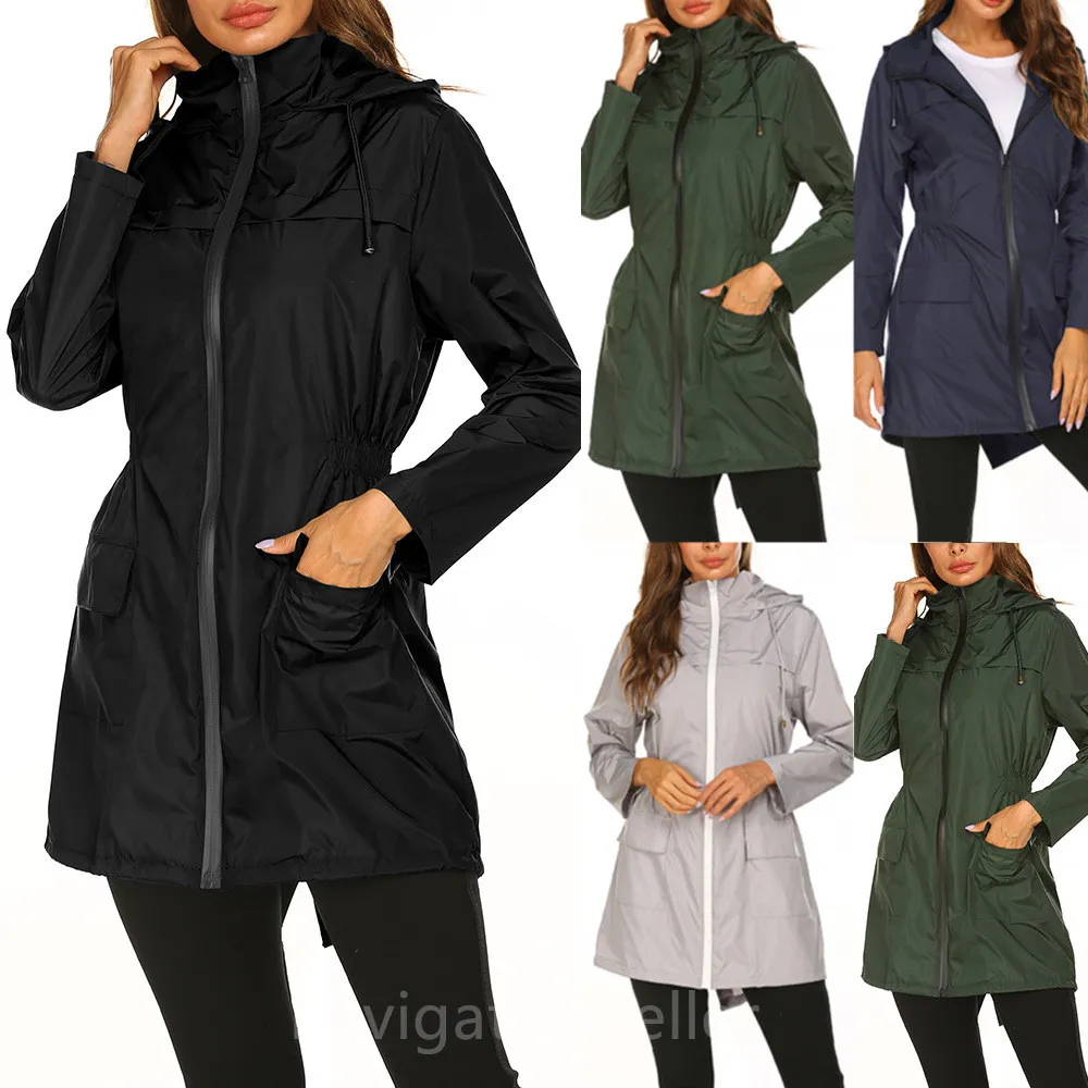 LL-0726 Manteau anti-poussière à capuche pour femmes, vêtements de Fitness, tenues de Yoga, vêtements de sport, vestes amples extérieures, exercice de course pour adultes, manches longues, hauts imperméables, séchage rapide, élastique