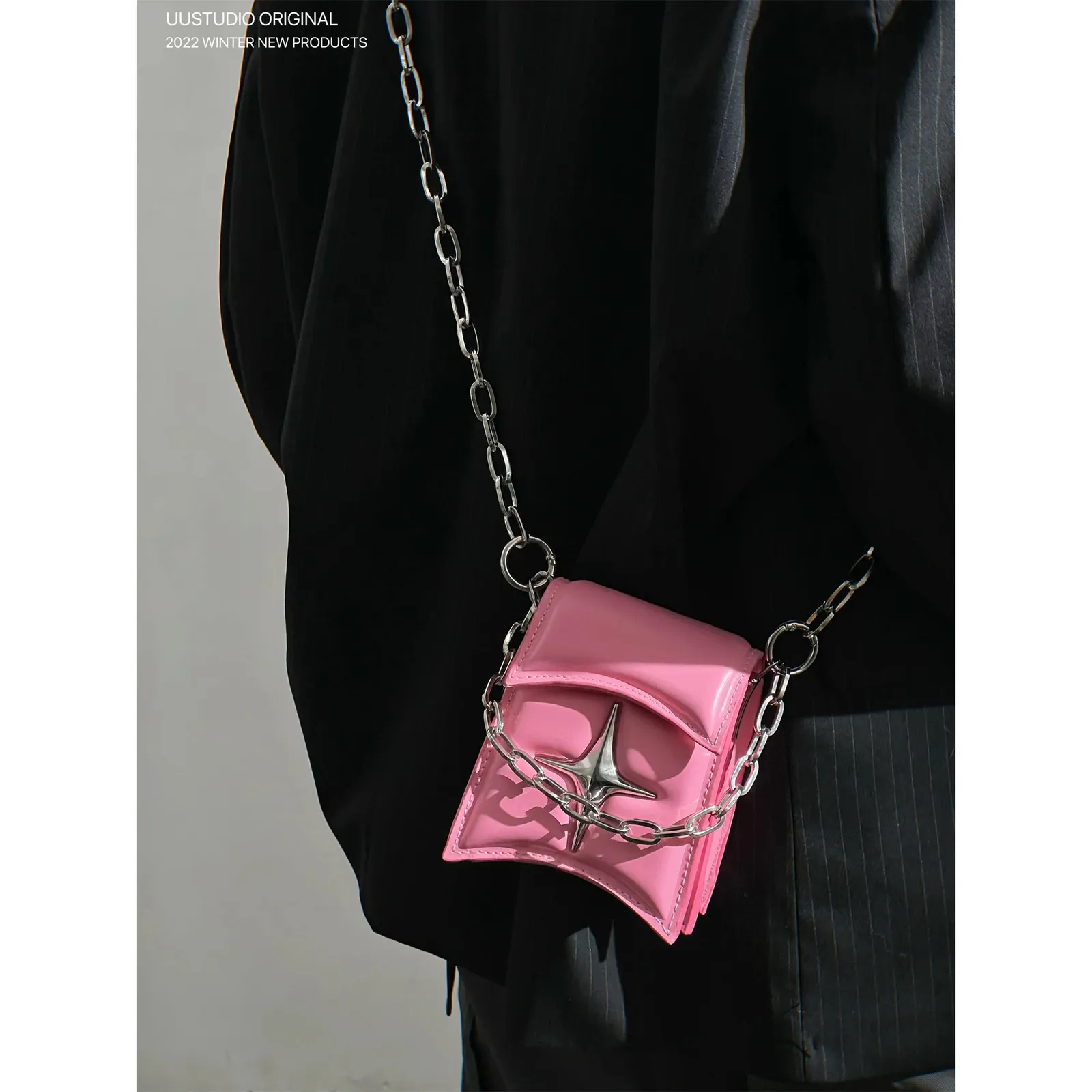 Gürteltaschen COY UUSTUDIO Original Niche Design Dark Sweet Cool Style Fashion Star Mini Chain Umhängetasche 231019