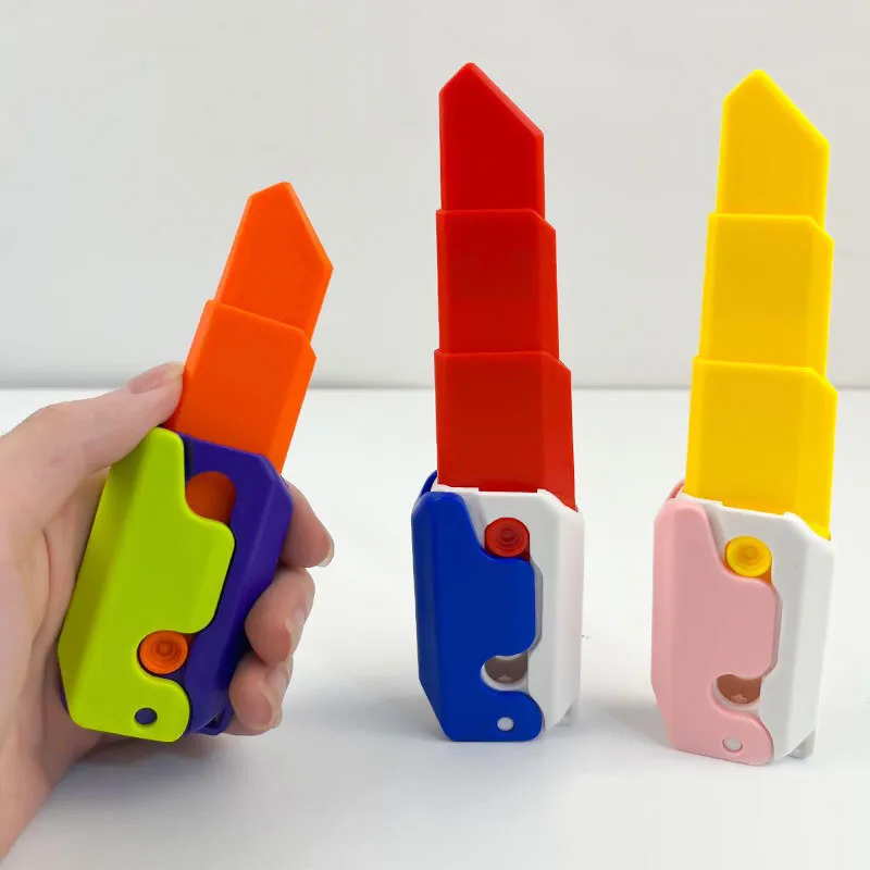 Radish Fidget Knife Toy, Radish Fidget Toys Knife, 3D Printing Fidget Knife  Toy, 2023 New Plastic Fidget Toys 3D Gravity Knife Radish Knife Gifts for