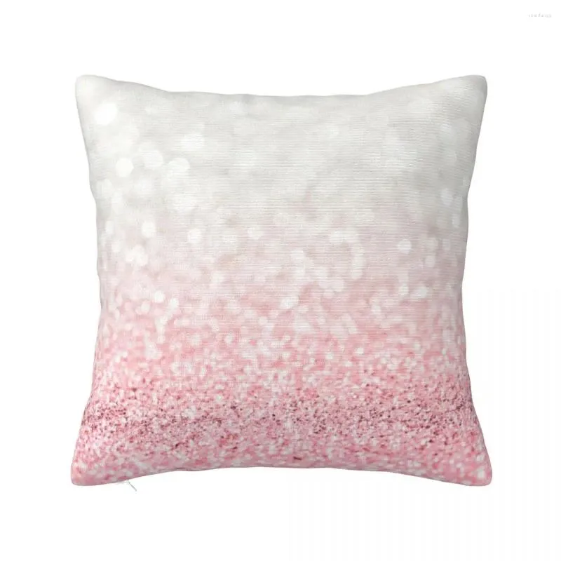 Oreiller rose ombré à paillettes, housse rectangulaire, taies d'oreiller de noël