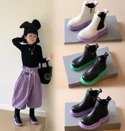 Girls Cute  Boots Boy British Style Leather Boot Autumn New Princess Martin Boots Fashion Waterproof Non Slip Kids Shoes Y03585159