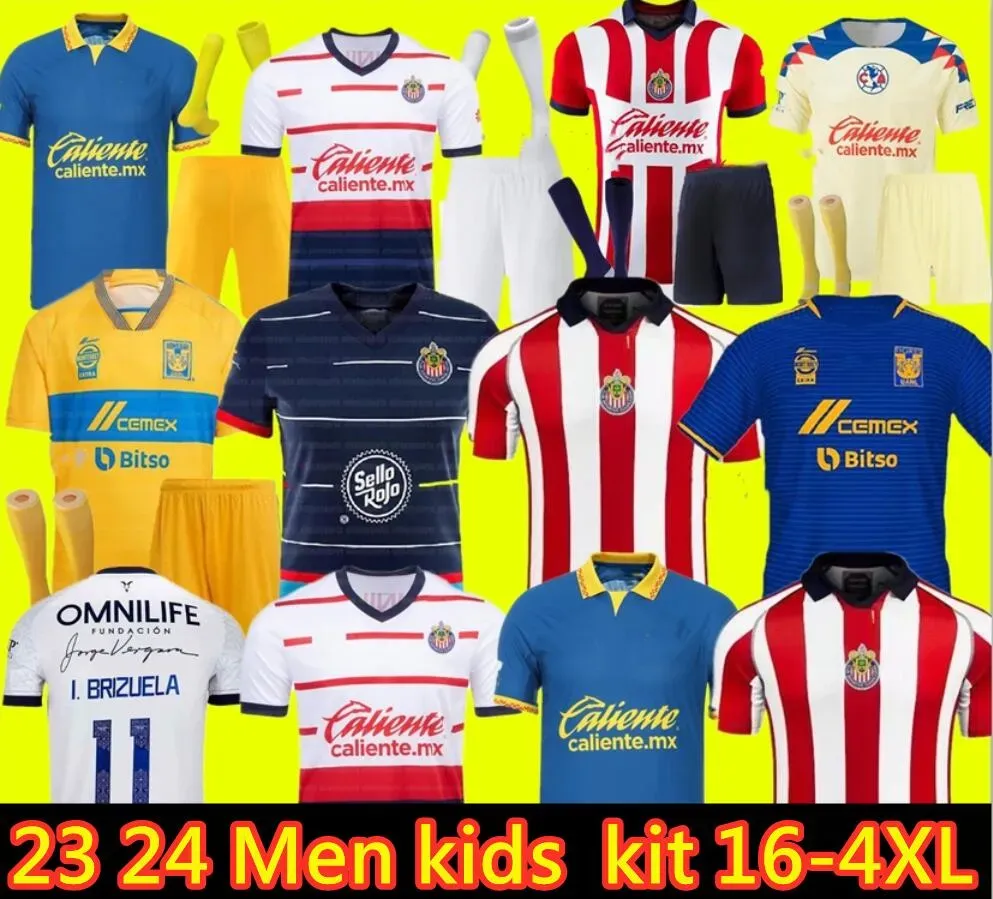 MX 23 Liga 24 Club America Soccer Jerseys Леон Третий Леон Тихуана Тигрес Унам Чивас Гуадаладжара Круз Азул Футбольные рубашки рубашки