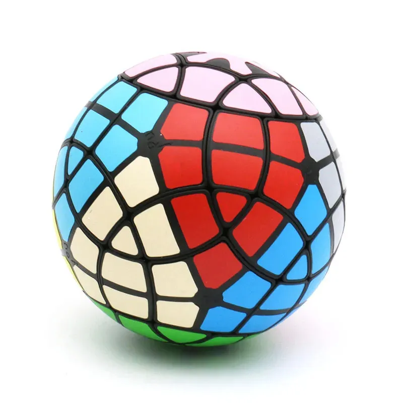 Zauberwürfel #60 VeryPuzzle Megaminx Ball V1.0 – C1 Sphärischer Zauberwürfel Twisty Puzzle Schwarzer Körper DIY Unsticker Assembled Version KIT Toy 231019