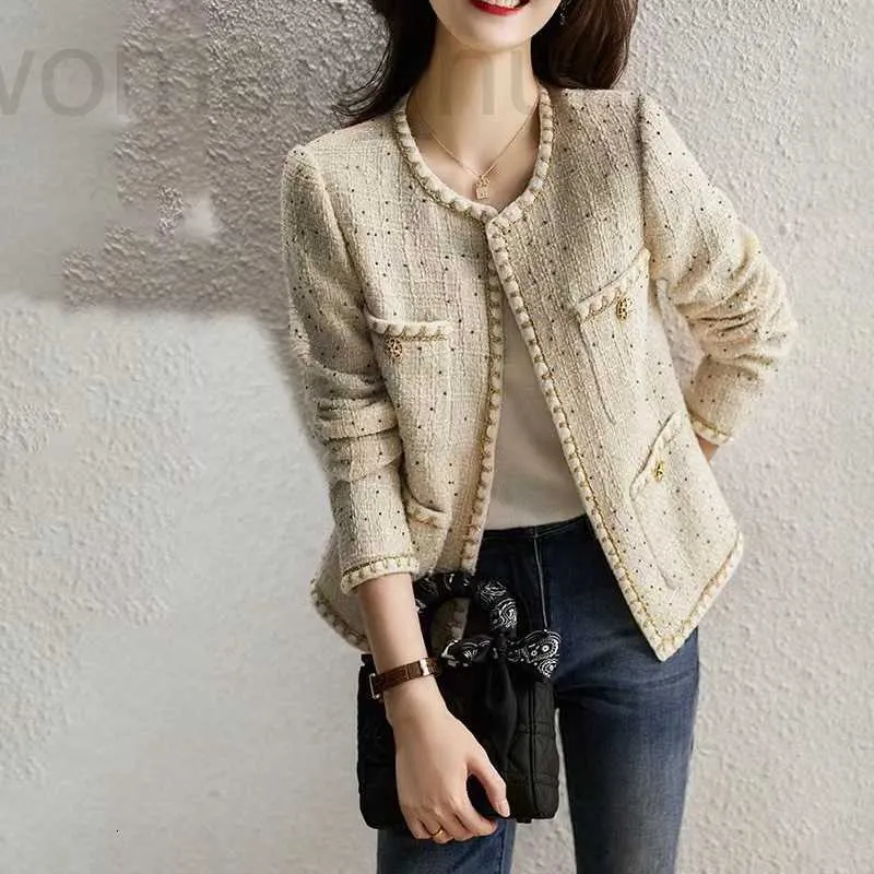 Women's Jackets designer chan Spring women's brand jacket New Autumn Winter western suit fashion top-grade tweed coat cardigan leisure Coat birthday Gift 9O90