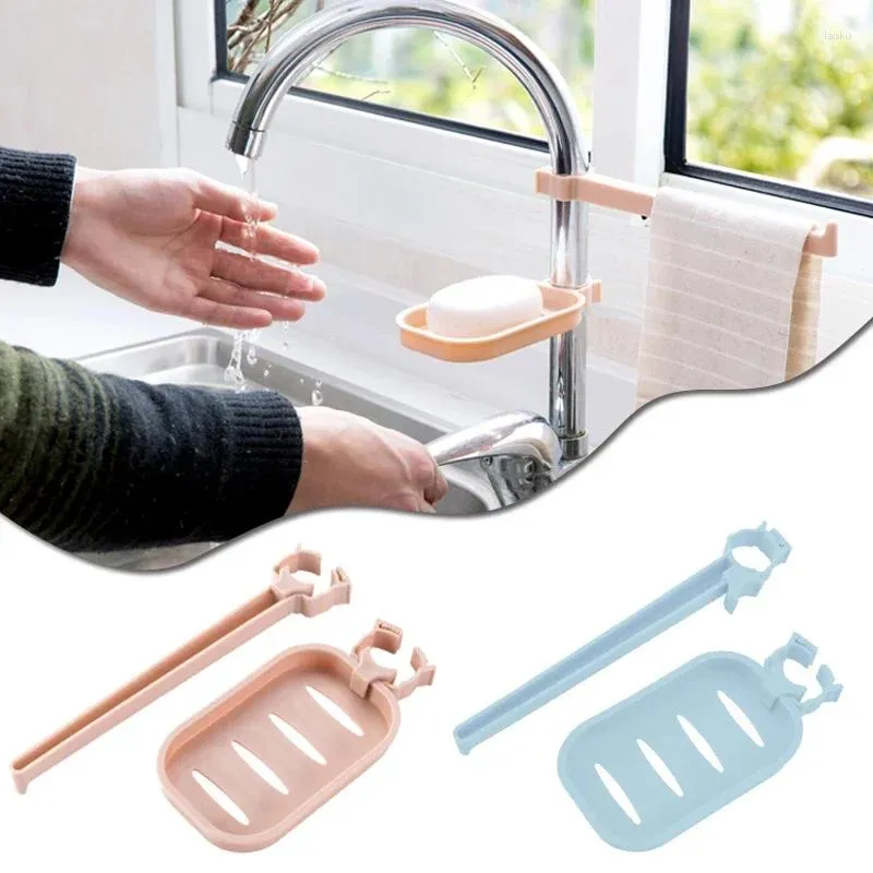 Rangement de cuisine, évier bleu rose, support suspendu, porte-serviettes, robinet d'eau, étagère de vidange, gain de place, rangement de tuyaux, outil de lavabo à main