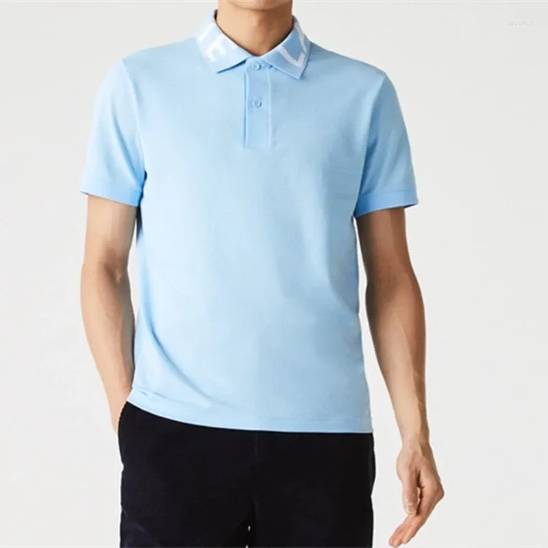 Polos masculinos verão qualidade manga curta pequeno jacaré polo camisas de algodão casual casais cor bloco topos