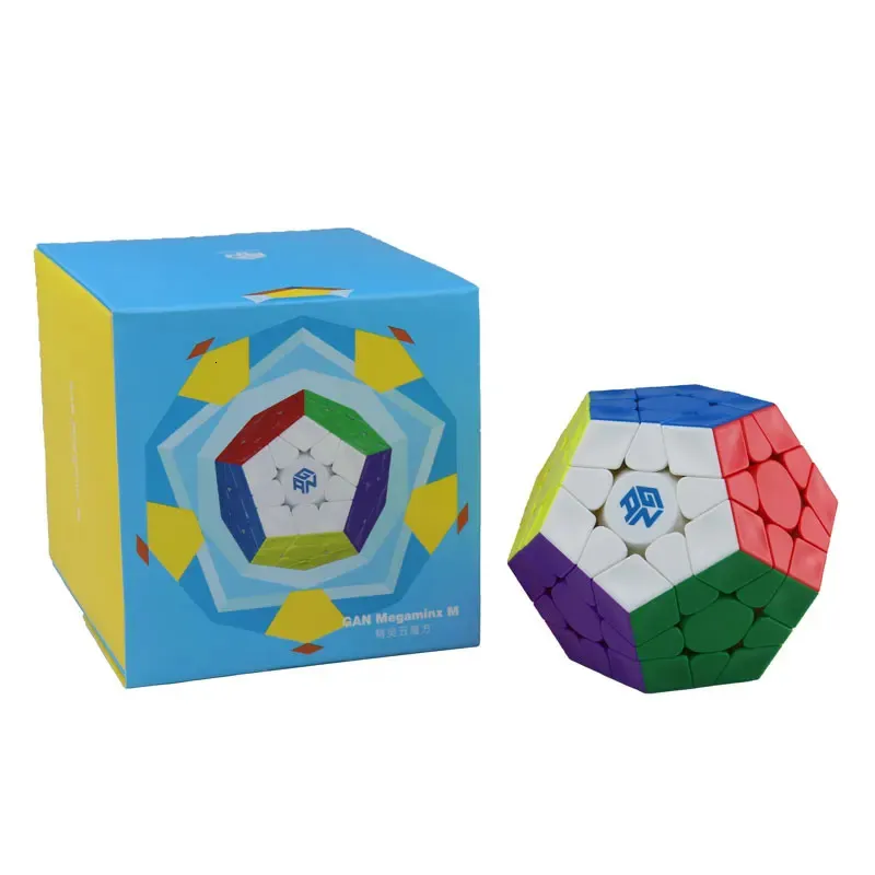 Magic Cubes Gan Megaminx M 3x3 Magnetic Magic Speed ​​Cube Stickerless Professional Fidget Toys Cubo Magico Puzzle Tolv-Sided Cube 231019