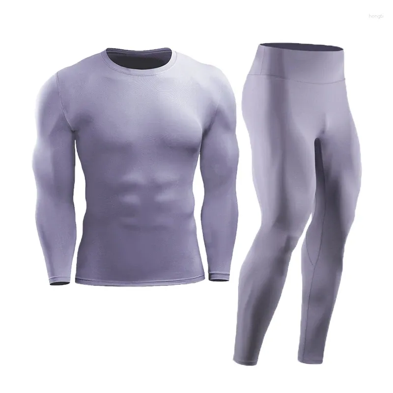 Sous-vêtements thermiques pour hommes Hommes Femmes Ensembles Costumes Printemps Automne Hiver Thermo Sporting Fitness Séchage rapide Polyester Long Johns Survêtements 07